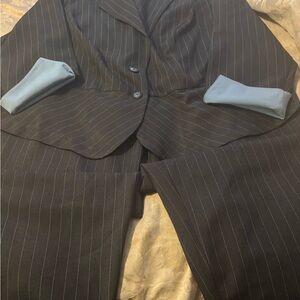 Men's Black Pinstripe Suit